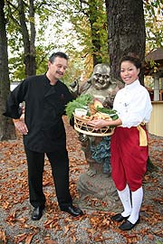 Burkhard Bacher vom "Die kleine Flamme - das Restaurant" in Vipiteno ist im Herbst 2006 zu Gast im Magostin mit Ital-Thai Fusionsfood (Foto: Martin Schmitz)